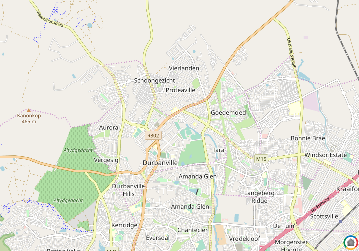 Map location of Durbanville  